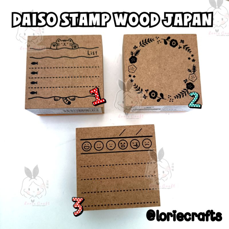 

LC Daiso Wood Stamp Japan Part 1