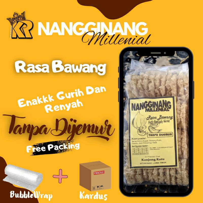 

Nangginang Millenial by Kanjeng Ratu | Rengginang Ikan Khas Situbondo Rasa Bawang Koin