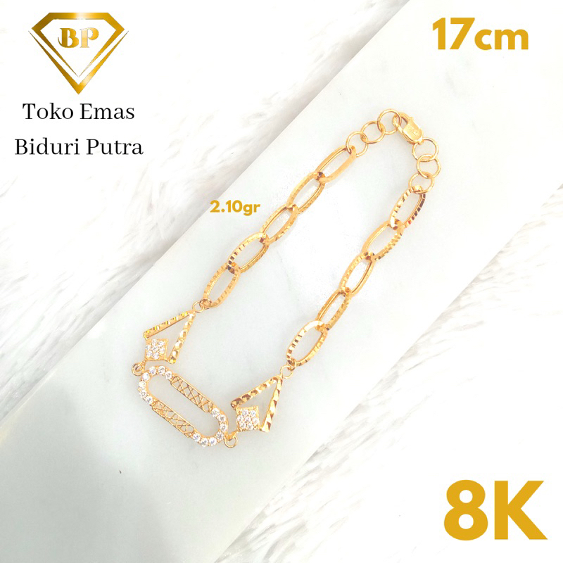 Gelang Emas Rantai Hollo Kadar 8K/375 Toko emas Biduri Putra