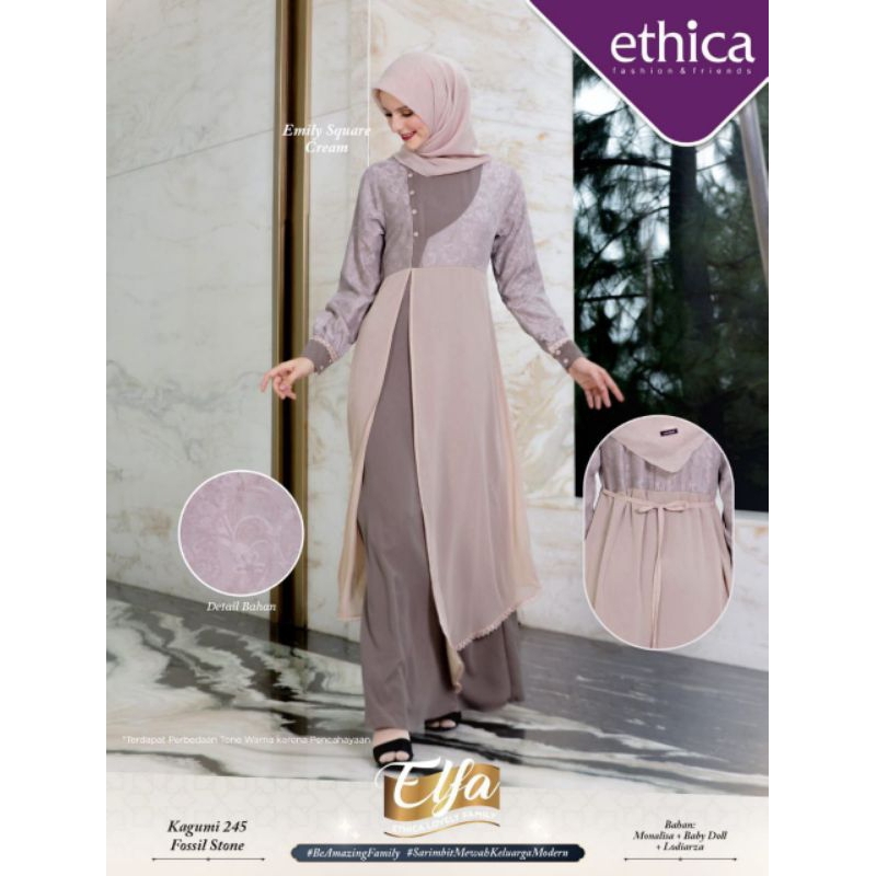 GAMIS KAGUMI 245 FOSSIL STONE BY ETHICA / GAMIS IBU ELFA 248
