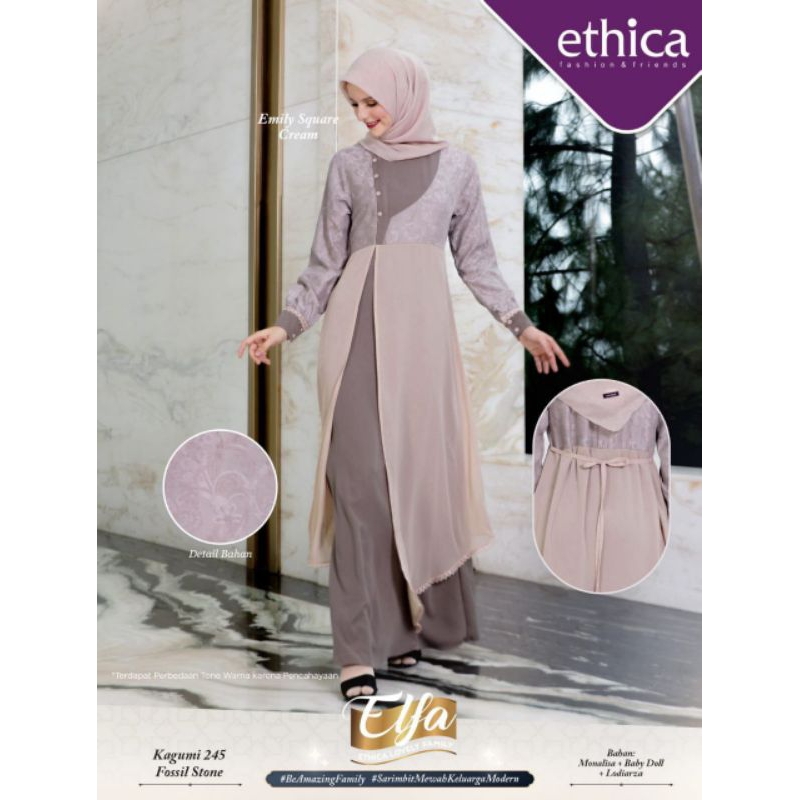 GAMIS KAGUMI 245 FOSSIL STONE BY ETHICA / GAMIS IBU ELFA 248