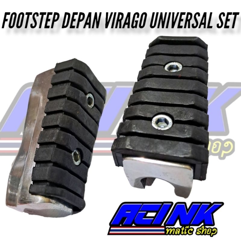 Step Karet Virago Model Yamaha RXking Di PNP Semua Motor (Universal) Set 2Biji