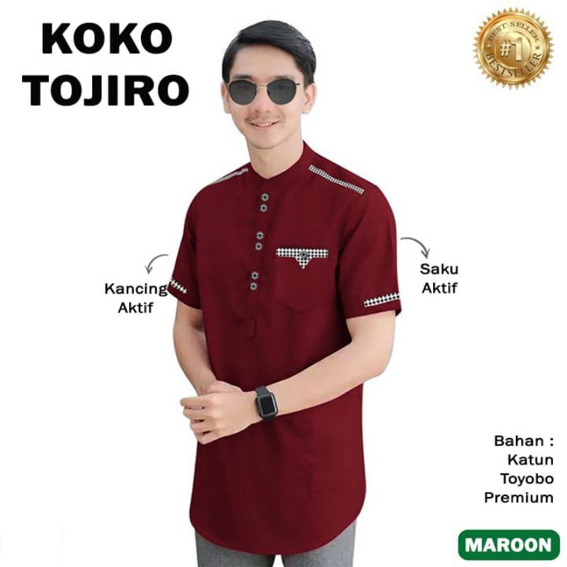 Baju Koko Pria Lengan pendek Bahan Toyobo Berkualitas TERMURAH KOKO TOYOBO PRIA LENGAN PENDEK Baju L