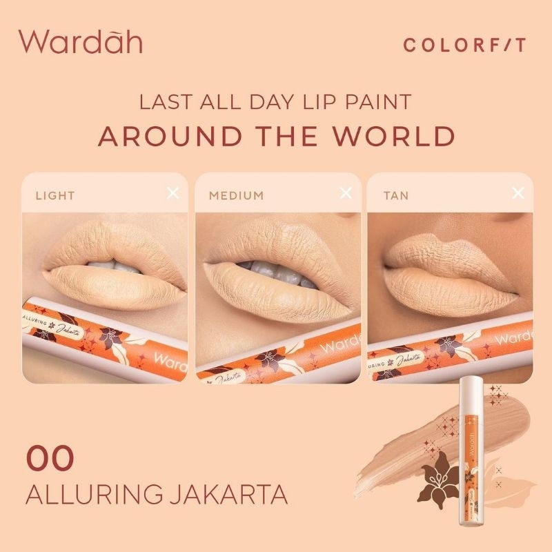 Wardah Colorfit Last All Day Lip Paint 4.2g (100% Original)