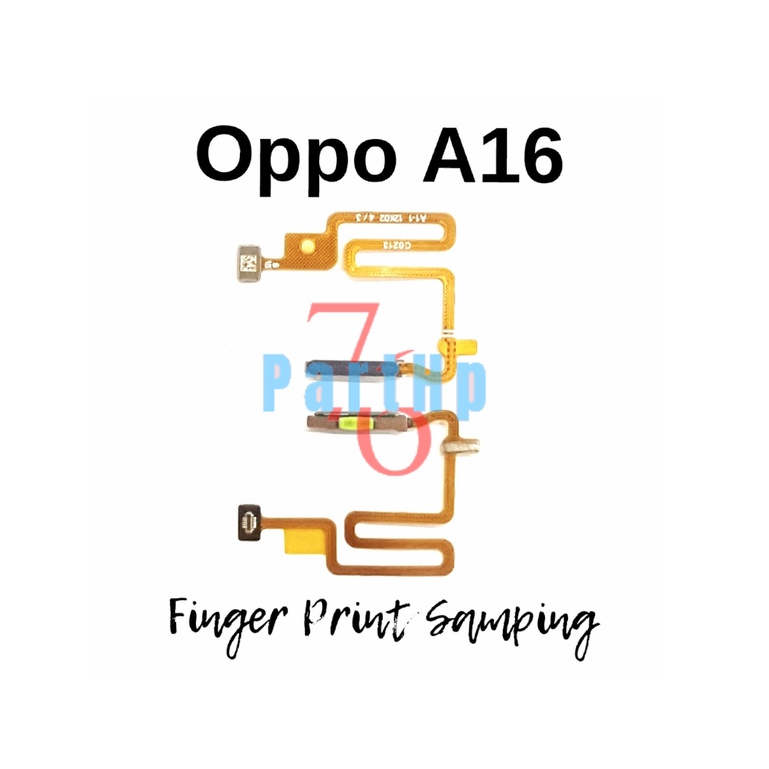 Flexible Fingger Print Finggerprint Samping Oppo A16 - Fleksible Fleksibel Flexibel Konektor - Hitam