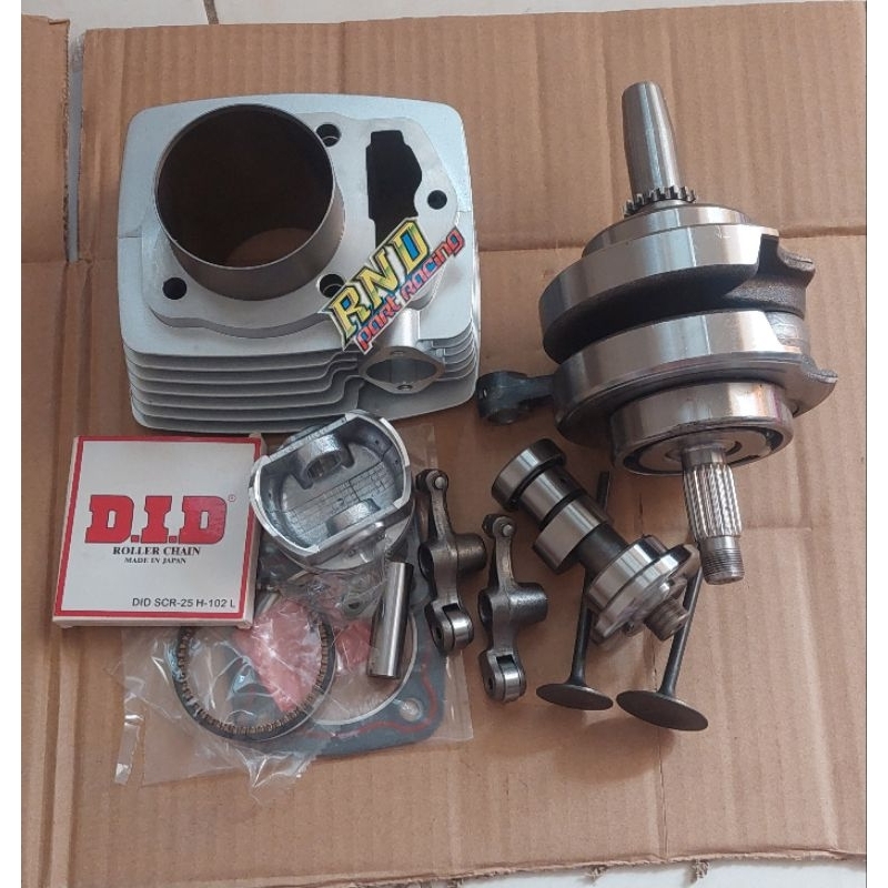 Paket Bore Up As Kruk Langkah 68-70 Blok Ceramic 65,5 mm Klep 34/29 Noken As Set Templar dan Rantai 