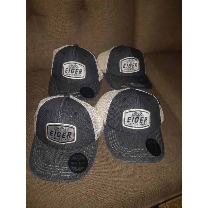 Topi Eige re  hijau army Rantemario Trucker caps original
