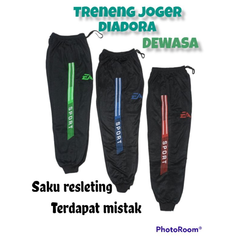 CELANA TRAINING JOGER DIADORA UNISEX SAKU RESLETING