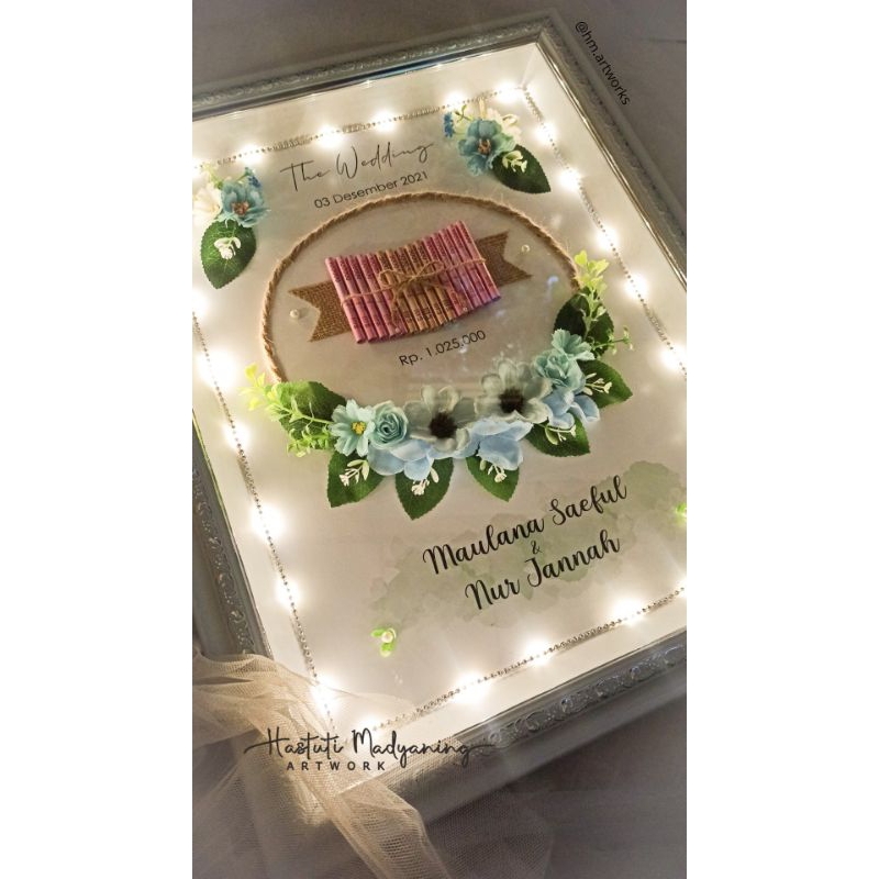 30x40 HMSetia Mahar Pernikahan Bingkai Simple Rustic Elegan