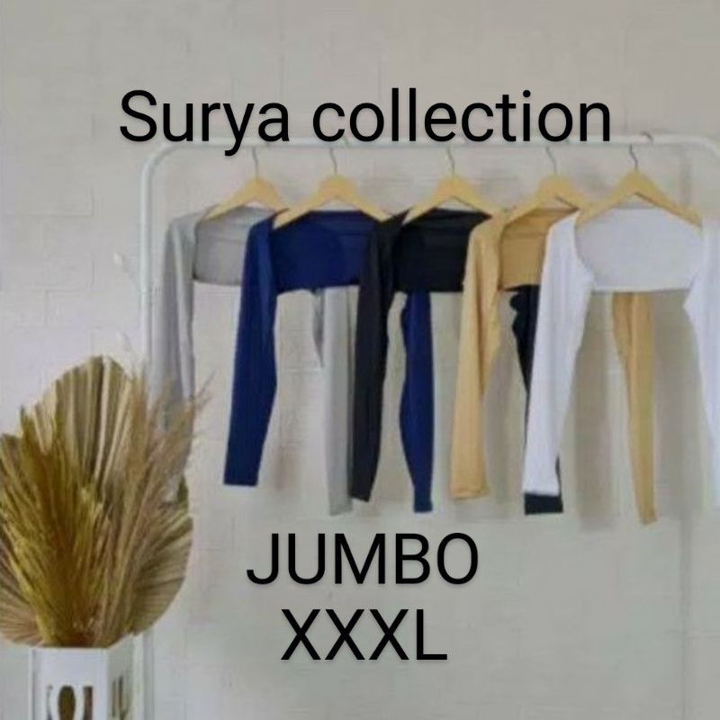 BOLERO.menset tangan sambung jumbo ( XXXL) bahan kaos rayon super