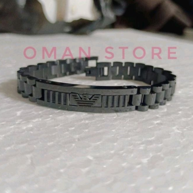 Gelang Titanium Rantai jam fashion pria wanita