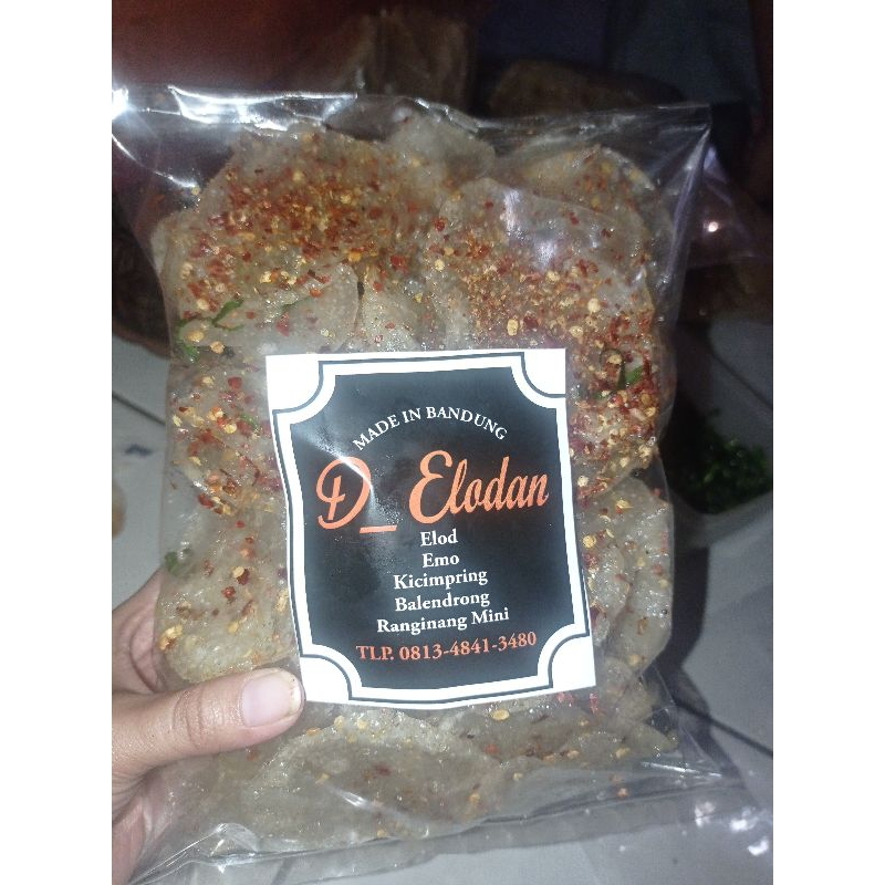 

Sebring elod 1/2 kg dengan aroma daun jeruk cemilan pedas