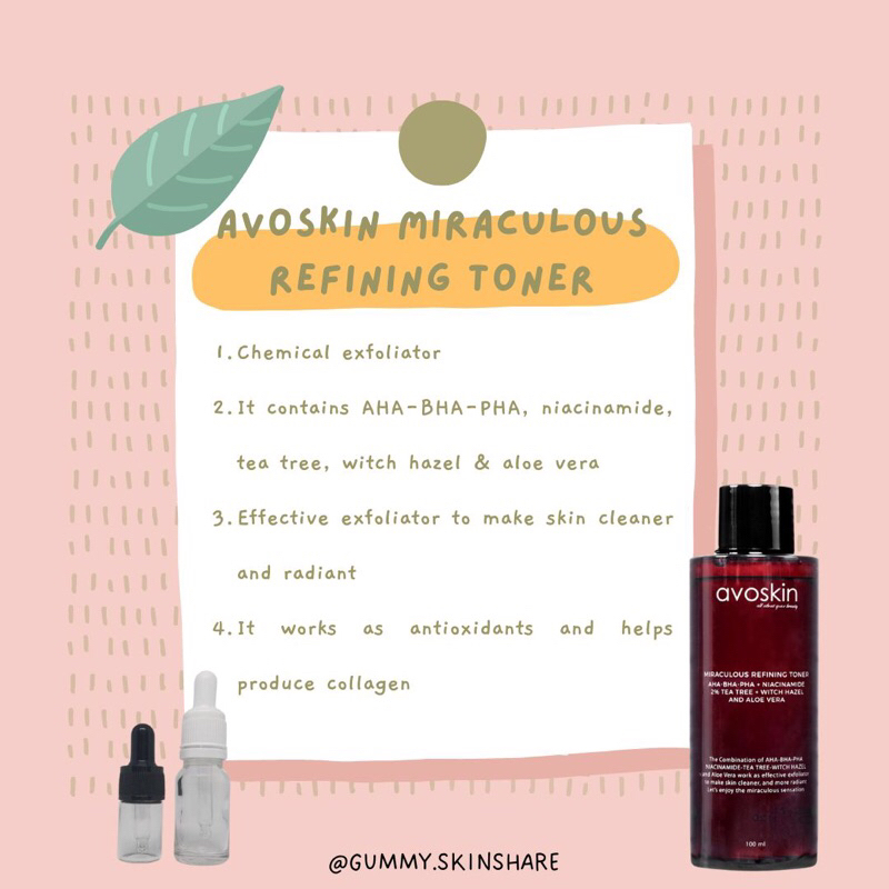 Avoskin Miraculous Refining Toner - Share in Jar