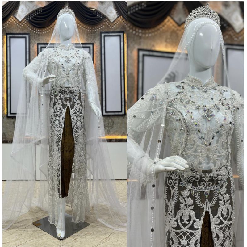 KEBAYA AKAD MEWAH FULL PAYET//BAJU WEDDING MODERN//KEBAYA TERBARU