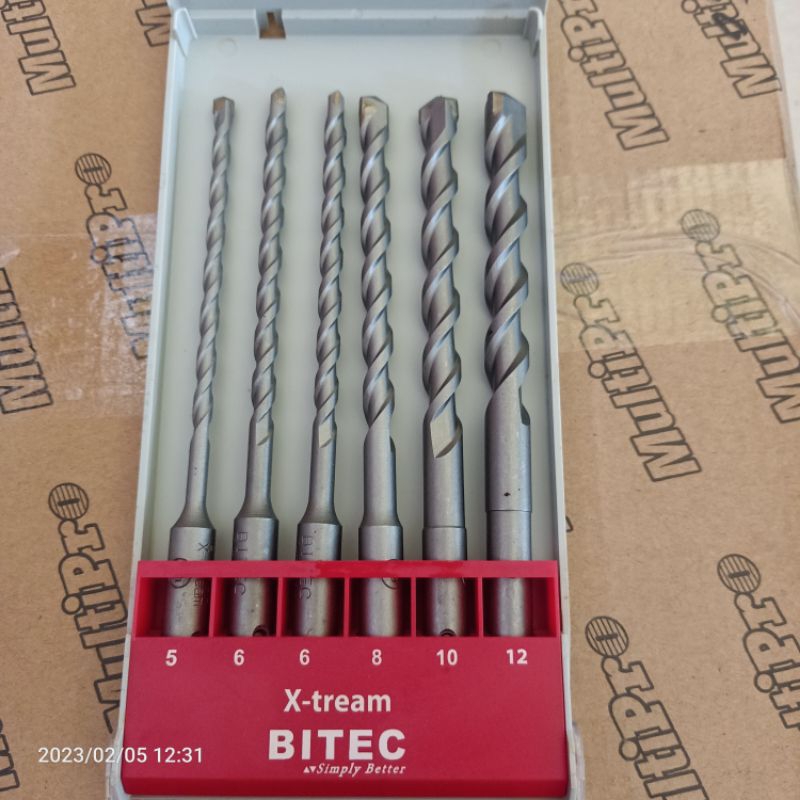 Mata bor SDS tembok Bitec X-tream sett 6pcs Banjarmasin