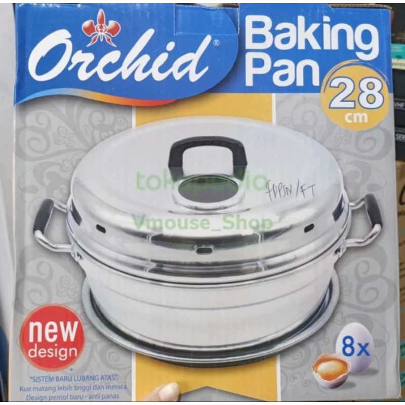 BAKING PAN ORCHID 28CM 8 TELUR - ORCHID BAKING PAN 8 TELUR - BAKING PAN ORCHID LOYANG 28CM - BAKING 
