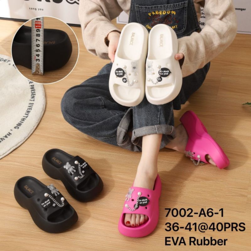36-42 Sandal Fuji Viral Sandal Fuji Jibbidz Sandal Wanita Kekinian hits wedges Sandal Fuji Korea San