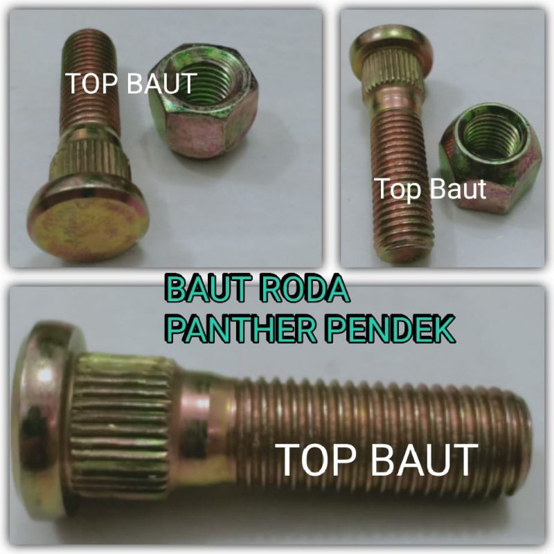MINIMAL ORDER 10 pcs baut roda panther pendek baut mur roda panther