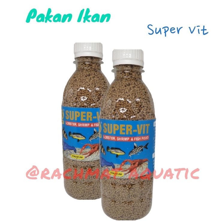 Pelet Tenggelam Pakan Ikan Dasar Lobster dan Udang Super Vit 250 GR Pelet Tenggelam Pakan Ikan Dasar