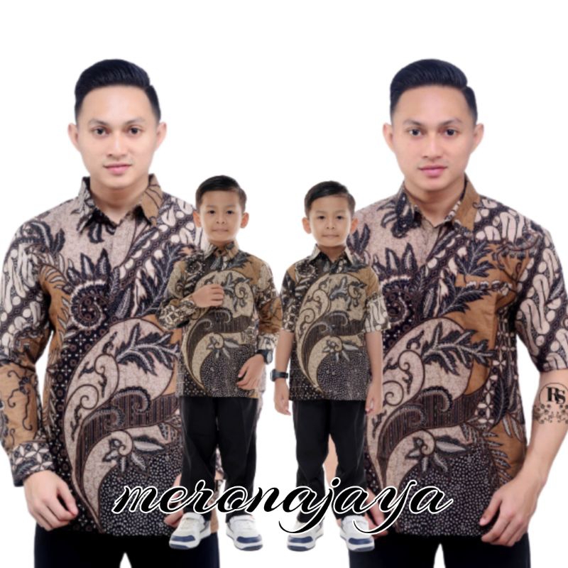 MERONAJAYA - Kemeja Batik Couple Anak &amp; Ayah batik couple ayah anak terbaru