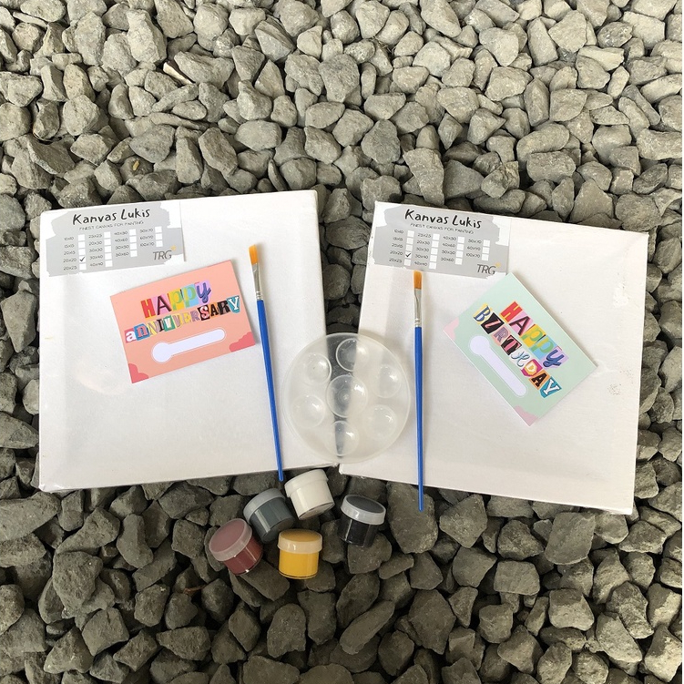 

RK Paket Lukis Kanvas 20x20 cm Tanpa Box Painting Set Canvas Without box 20x20 cm by Madefyou.id