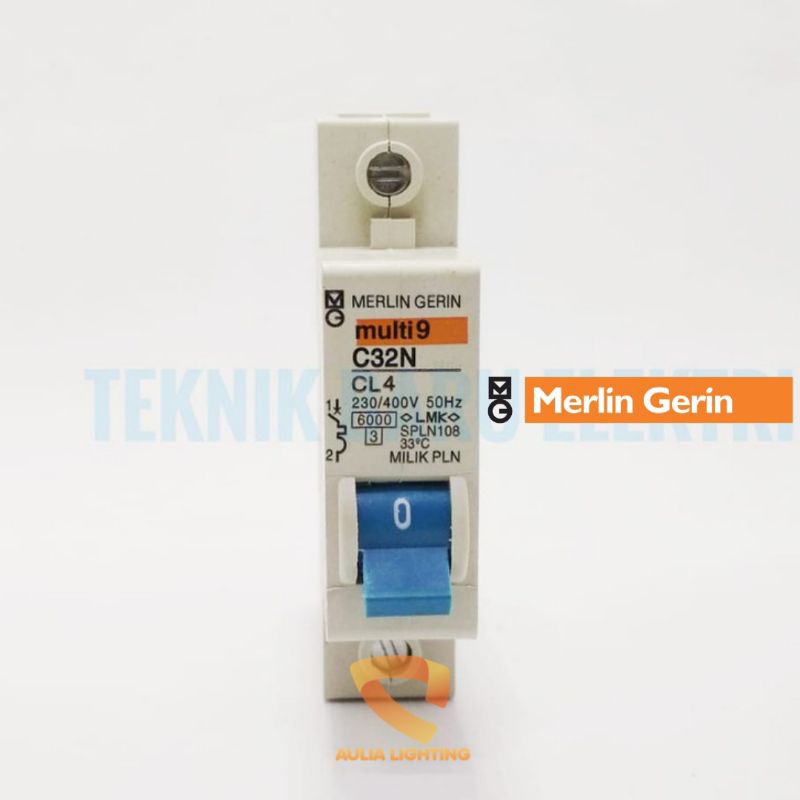 MCB MULTI9 4A 4 AMPERE MERLIN GERIN PLN 900W CL4 SPLN BREKER