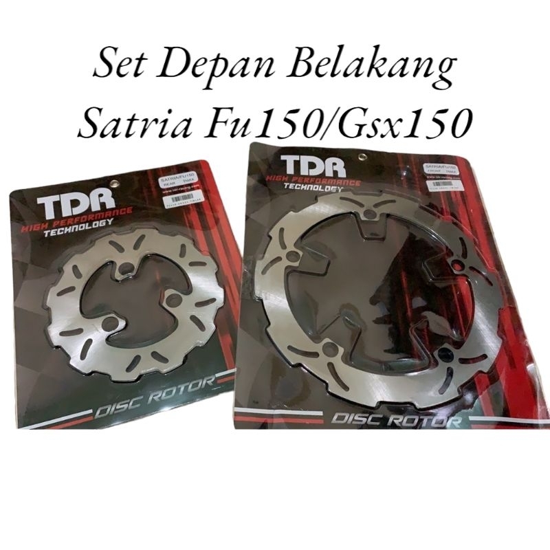 CAKRAM DISC PIRINGAN SET DEPAN BELAKANG TDR SATRIA FU GSX 150 ORIGINAL TDR T.MAX