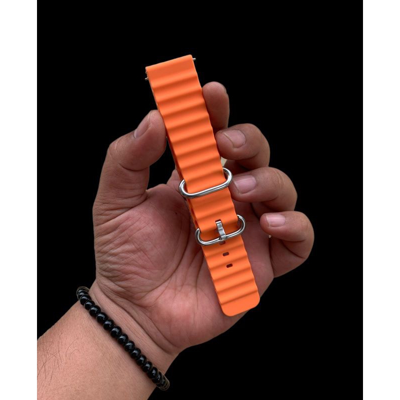 Strap Tali jam Tangan Silicon New model Smart watch 22mm Oren