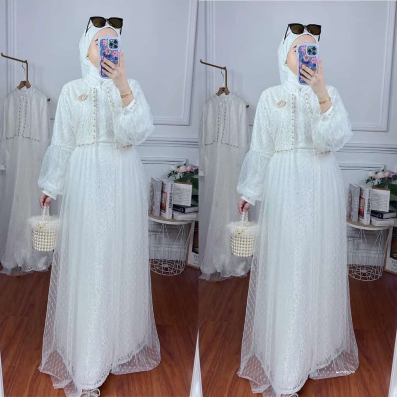 GAMIS WANITA PUTIH BY OZIAS