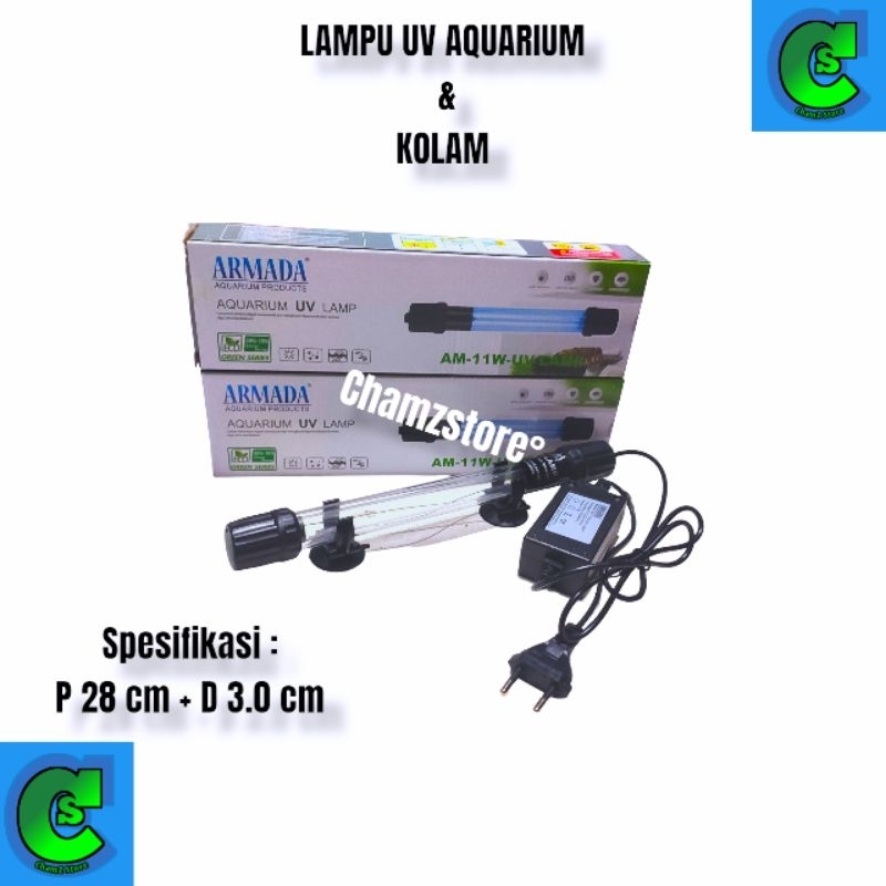 lampu UV aquarium kolam ikan koi 5 7 9 11 13 15 20 watt UV ultraviolet / lampu UV aquarium aquascape