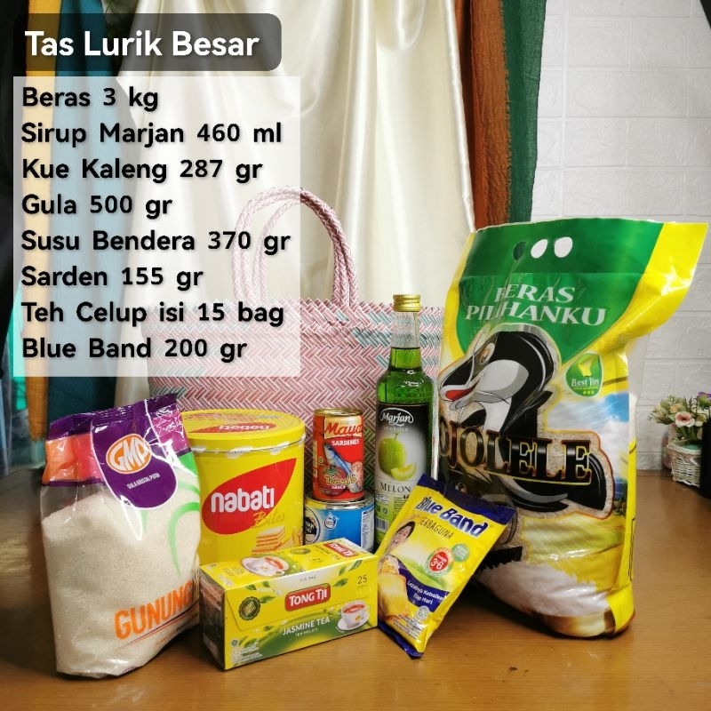 Tas Anyam Plastik Lurik / Tas Belanja / Tas Anyaman Tas Jinjing