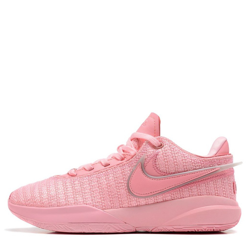 SEPATU BASKET PRIA NIKE LEBRON 20 LOW "PINK DREW LEAGUE" SALMON PINK/SILVER