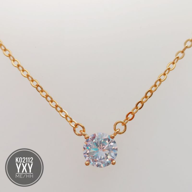 Kalung Yaxiya Mata Zircon Gold K02112