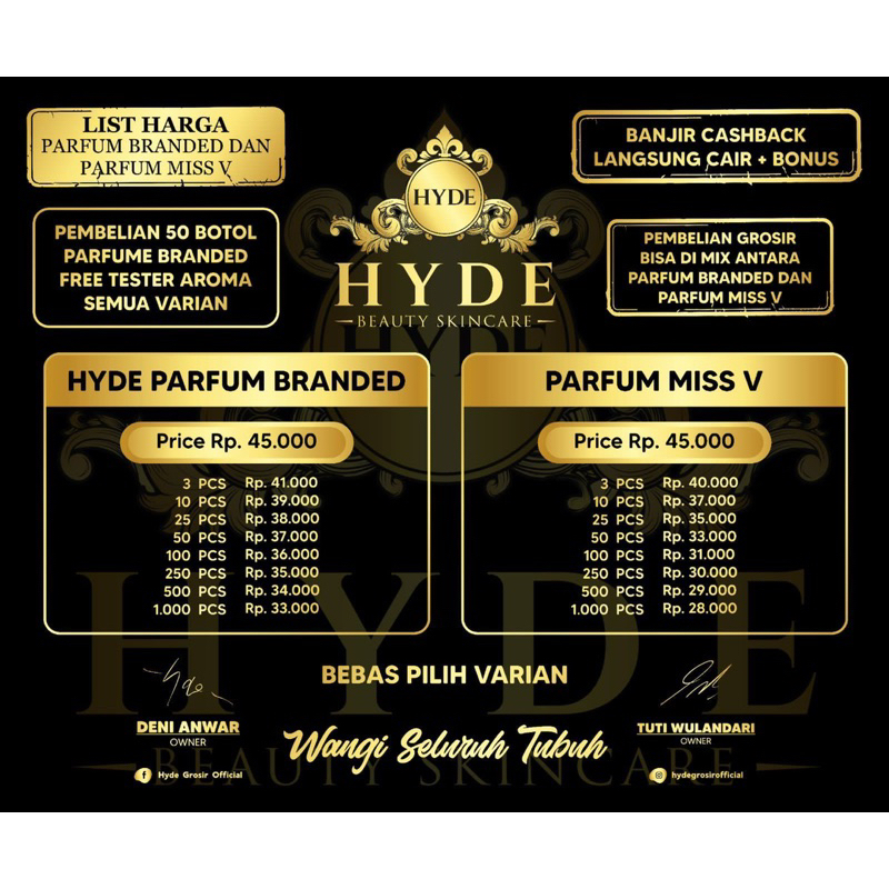 PARFUME BRANDED HYDE BEAUTY SKINCARE