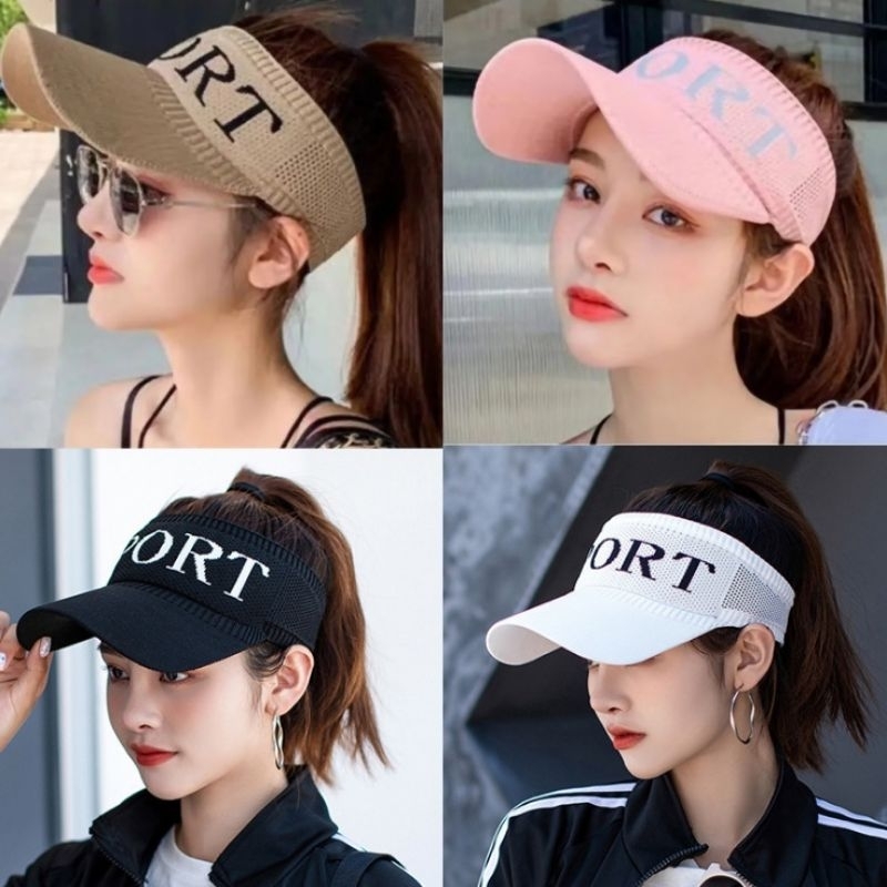 Topi Golf Tennis Wanita Rajut NEWST BasBall Motif SPORT Senam Santai