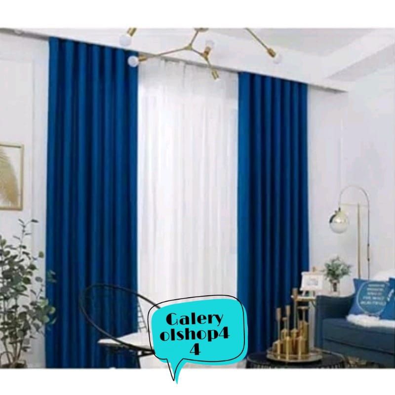 Gorden Blackout  Polos Warna Biru Navi