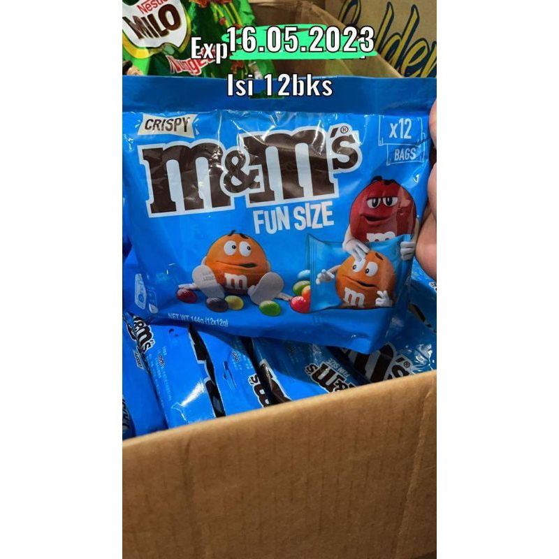 

Imp coklat M&M Crispy isi 12