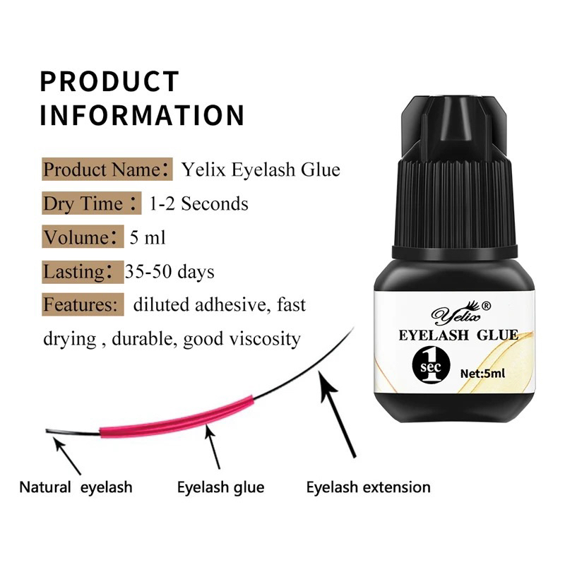 YELIX Glue 5ml For Eyelash Extansion Lem Bulumata Palsu