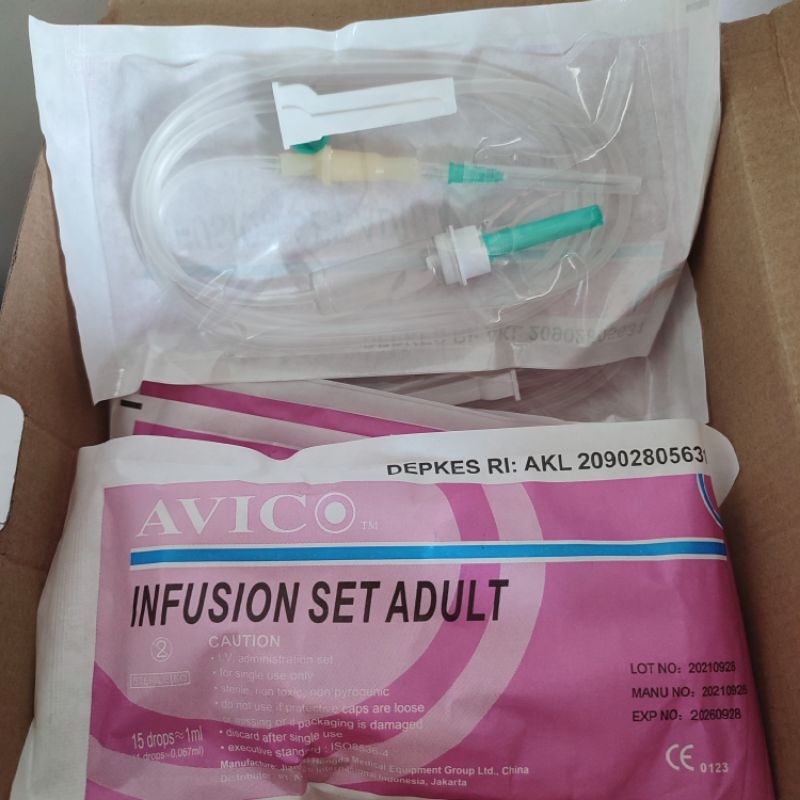 infus set dewasa  / Selang infus set dewasa / Infusion Set Adult Avico eceran