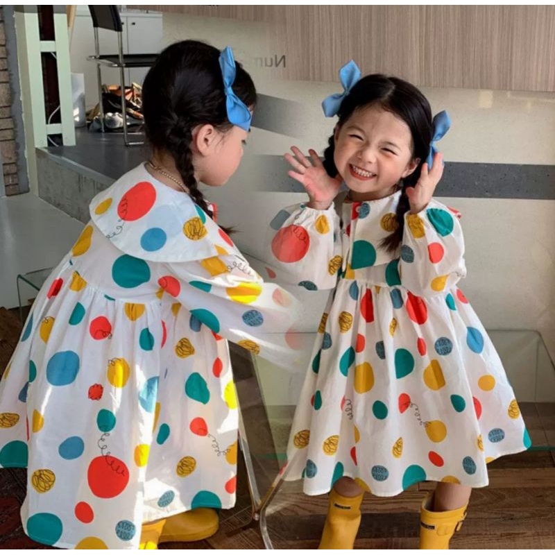 Dress anak rainbow ball