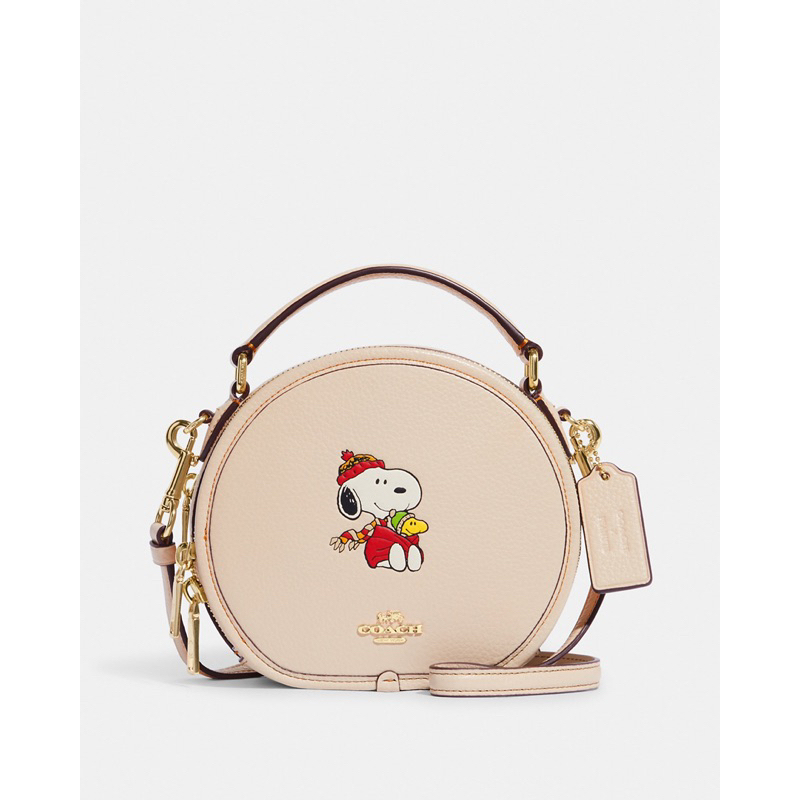 Coach X Peanuts Canteen Crossbody With Snoopy Cuddle Motif (CE845)