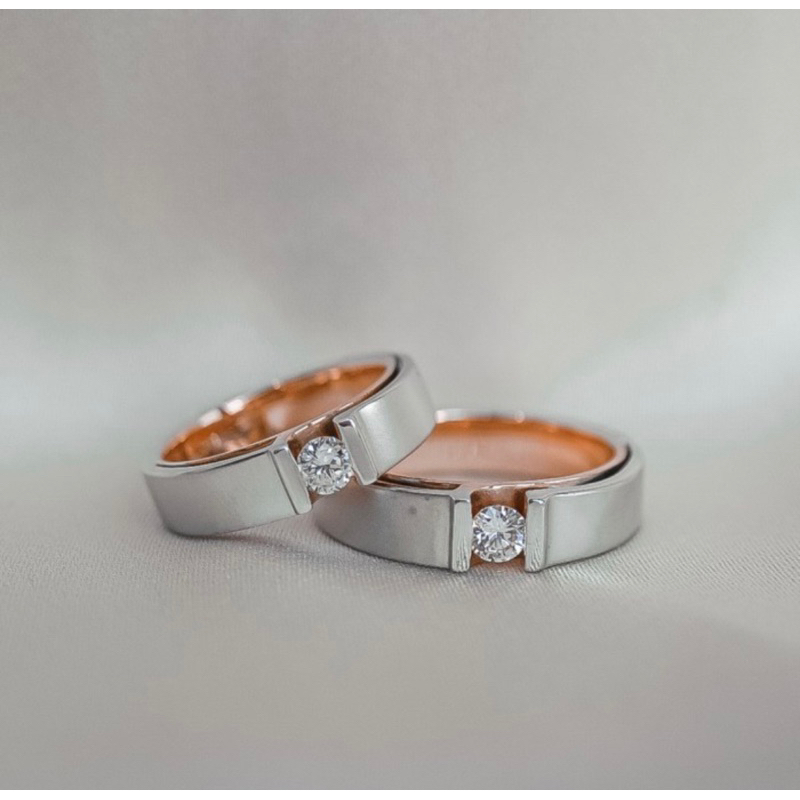 Cincin kawin/ cincin nikah/ cincin pernikahan berlian DRF00376/375