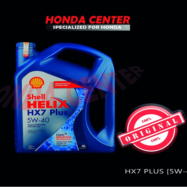 oli shell helix HX7 plus 5W-40 galon di jamin 100% original