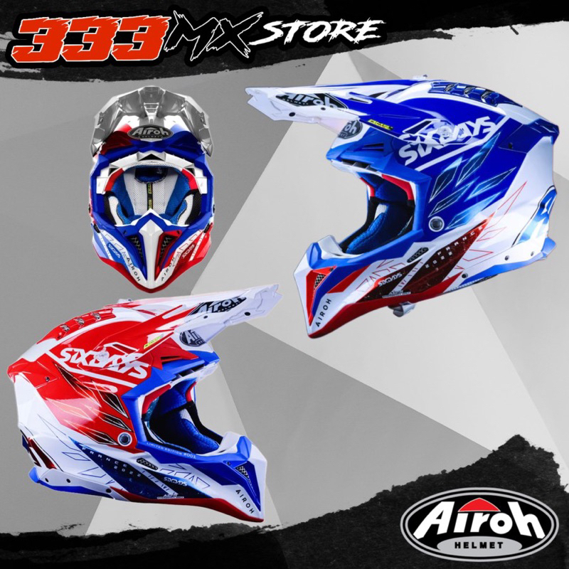 AIROH AVIATOR 3 SIXDAY FRANCE LIMITED EDITION HELM CROS AIROH AVIATOR 3