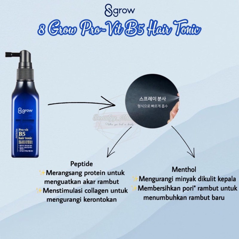 8 Grow Pro Vit B5 hair tonic 100ml