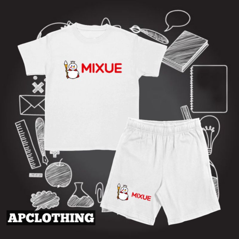 Setelan Kaos Anak Mixue Pria Perempuan Kaos Mixue