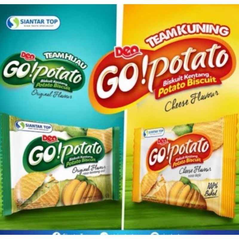 [Harga Grosir] Jajan sanck Gopotato go potato renteng rasa original keju 1 bungkus isi 20 pcs