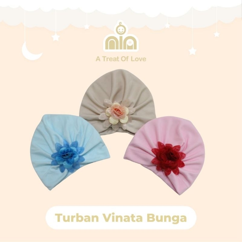 Topi Bayi Turban Cewek Lucu 0-3 Bulan Warna Warni / Aksesoris kepala bayi