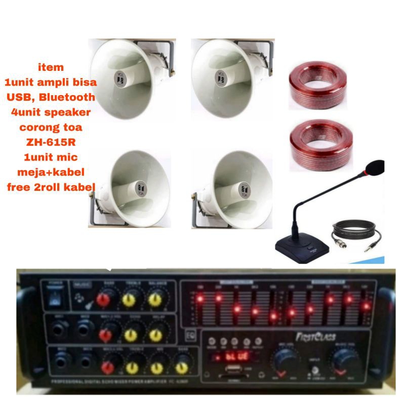 Paket Sound System Speaker corong Toa 4Titik Speaker