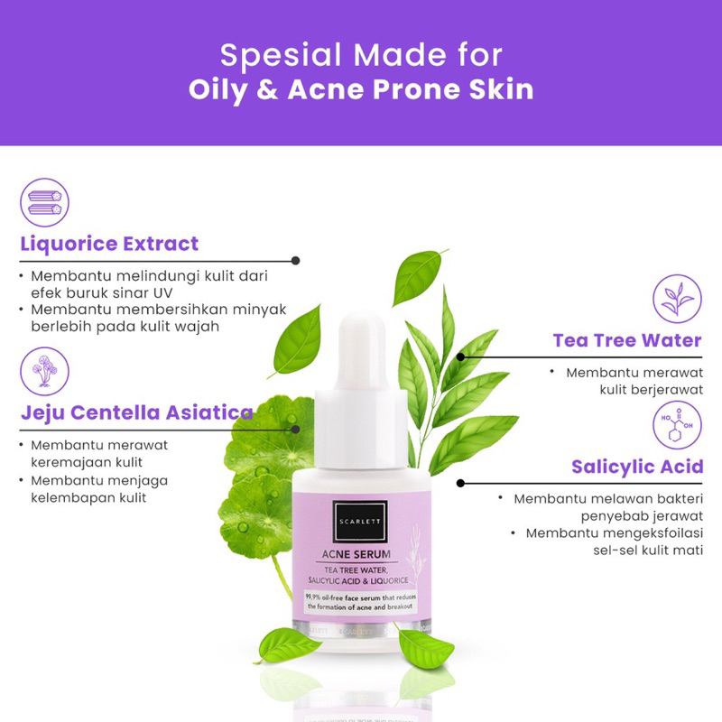 {Instant COD MEDAN TERMURAH} SERUM SCARLETT WHITENING SERUM ACNE &amp; BRIGHTLY EVER READY